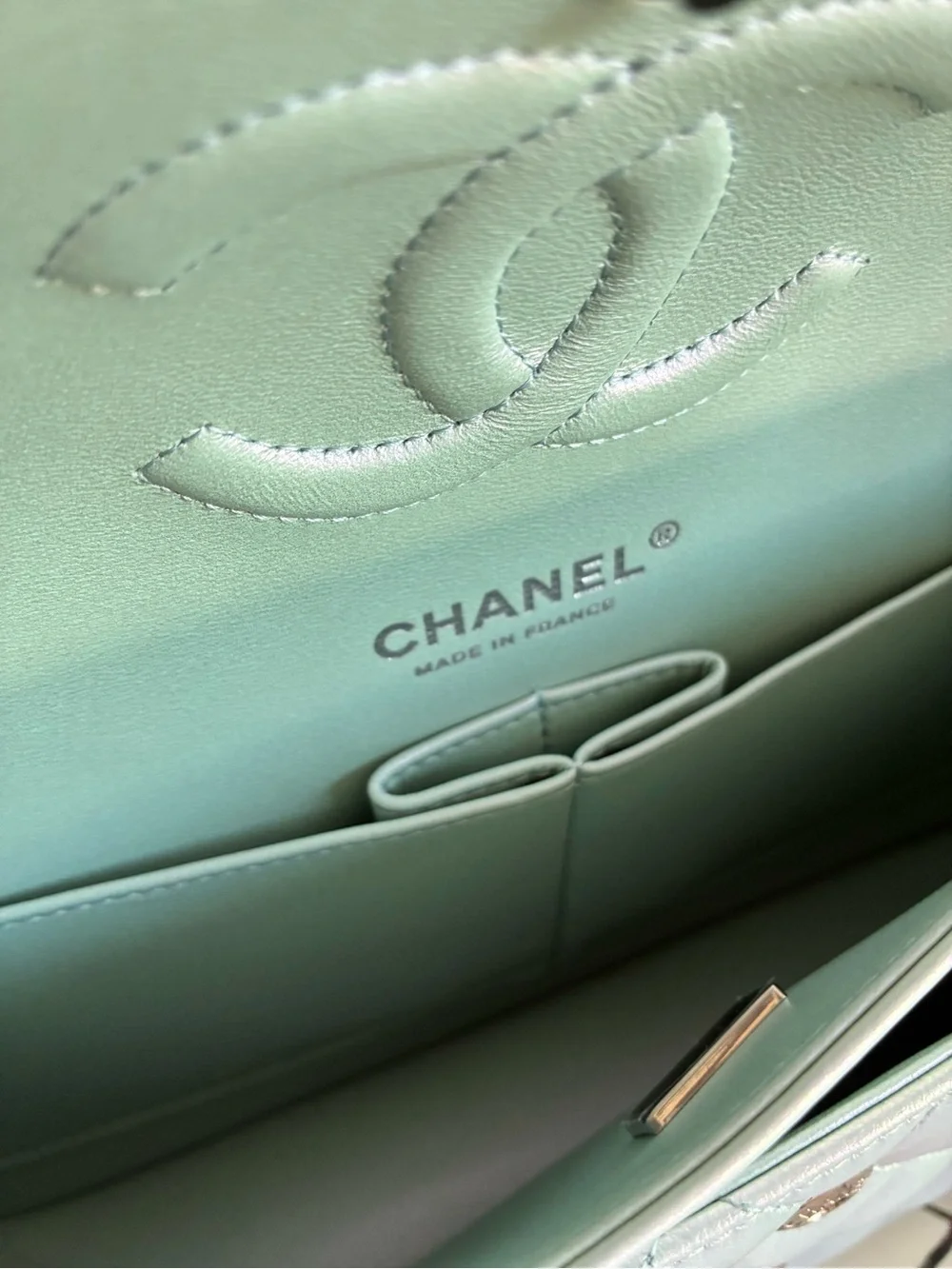 CHANEL Classic Flap Medium Quilted Shoulder Bag Iridescent Ice - RARE